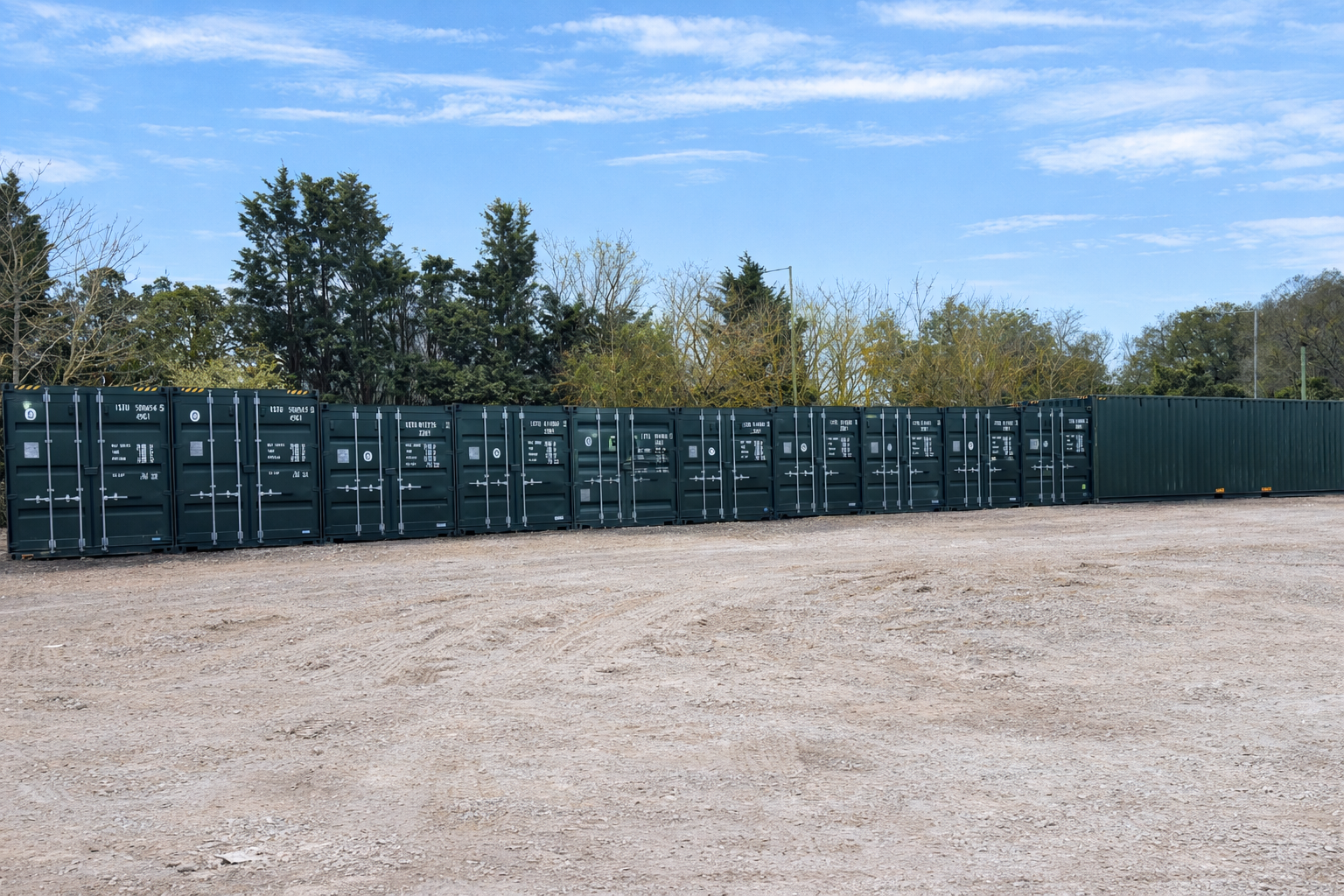 A 20ft shipping container at the Sturry storage yard